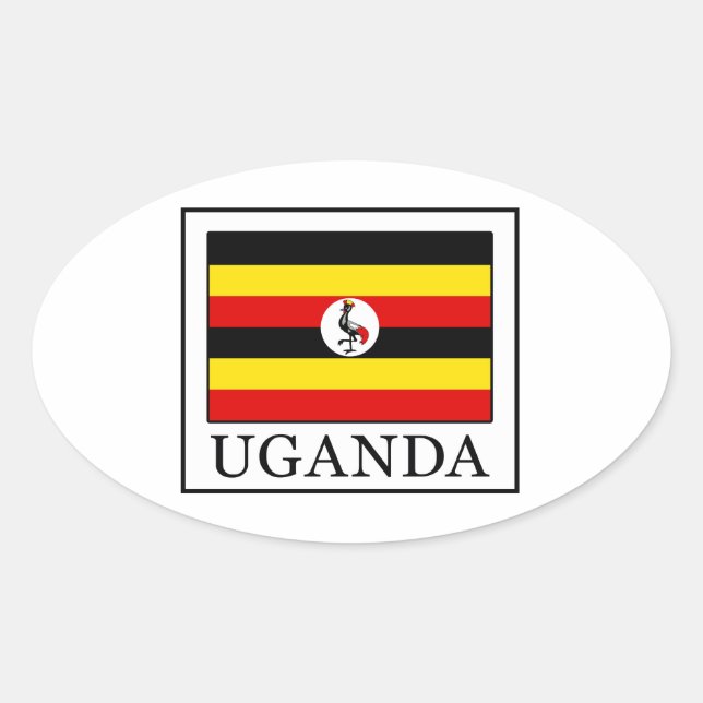 Sticker Ovale Ouganda (Devant)