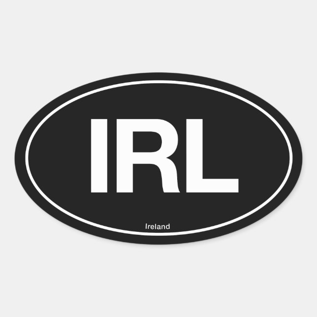 Sticker Ovale Oval d'Irlande (Devant)
