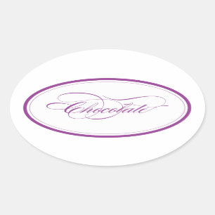 Sticker Ovale Oval personnalisé_chocolat