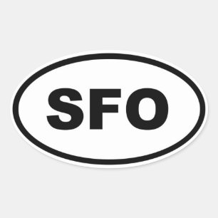 Sticker Ovale Ovale SFO San Francisco