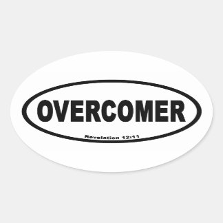 Sticker Ovale Overcomer Rev 12:11 Euro Style
