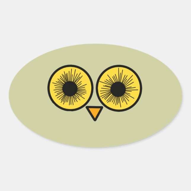 Sticker Ovale Owl Eyes (Devant)