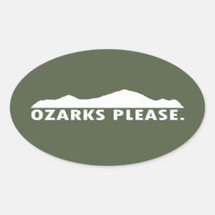 Sticker Ovale Ozarks, s'il vous plaît
