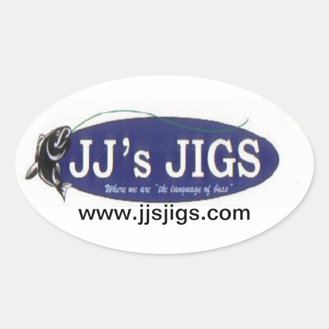 Sticker Ovale Pack 4 de JJ's Jigs (Devant)