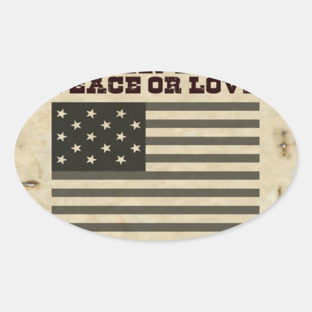 Sticker Ovale Paix Recherchée (Devant)
