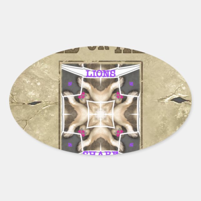 Sticker Ovale Paix Recherchée, Amour et Inspiration : Diffuser H (Devant)