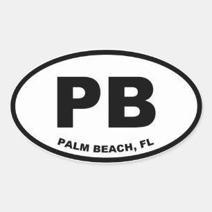 Sticker Ovale Palm Beach PB