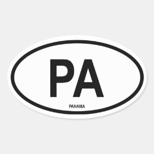 Sticker Ovale Panama "PA"
