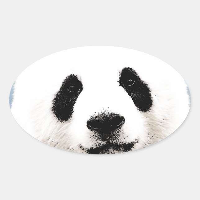 Sticker Ovale Panda (Devant)