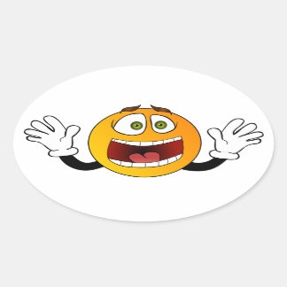 Sticker Ovale Panique Emoji