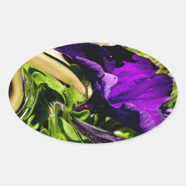 Sticker Ovale Panique Violette (Devant)