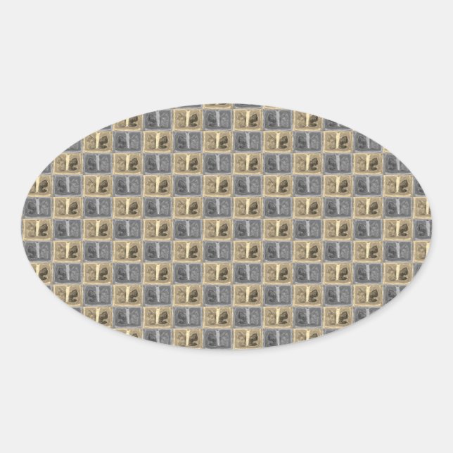 Sticker Ovale Papillon coloré | Filtres | Half Drop | (Devant)