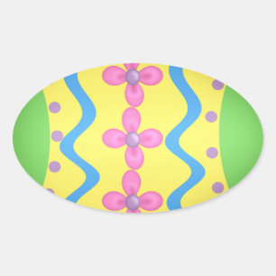 Sticker Ovale Pâques