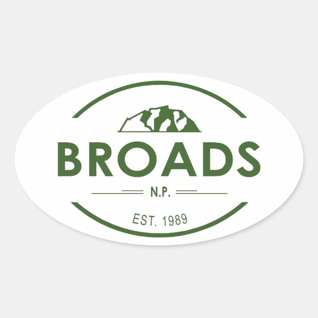 Sticker Ovale Parc national Broads (Devant)