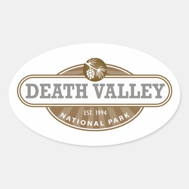 Sticker Ovale Parc national de Death Valley (Devant)