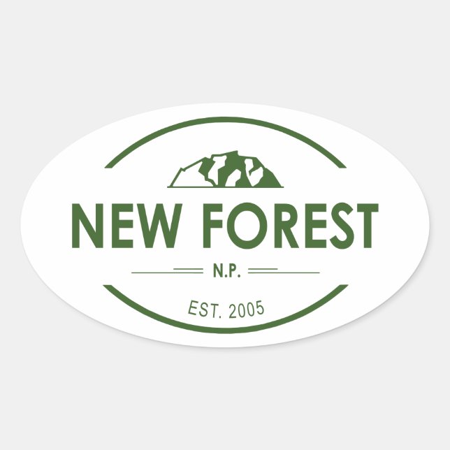 Sticker Ovale Parc national de New Forest (Devant)