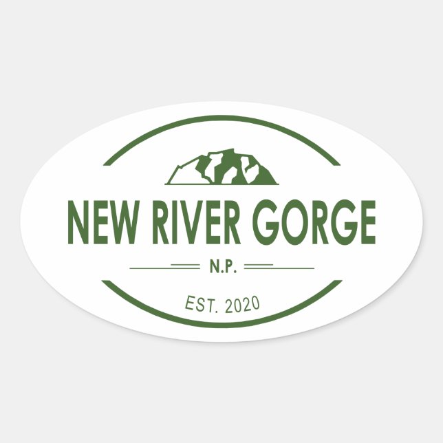 Sticker Ovale Parc national de River Gorge (Devant)