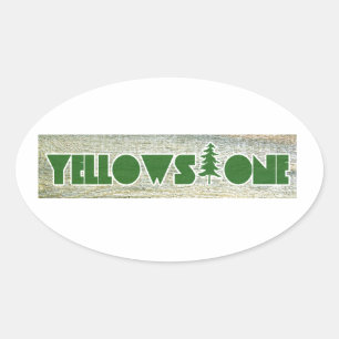 Sticker Ovale Parc national de Yellowstone