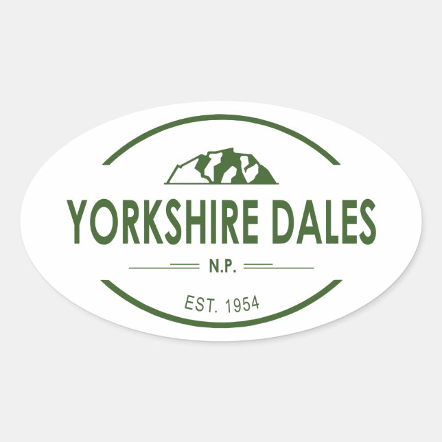 Sticker Ovale Parc national de Yorkshire Dales (Devant)