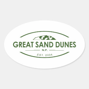 Sticker Ovale Parc national des Dunes de sable