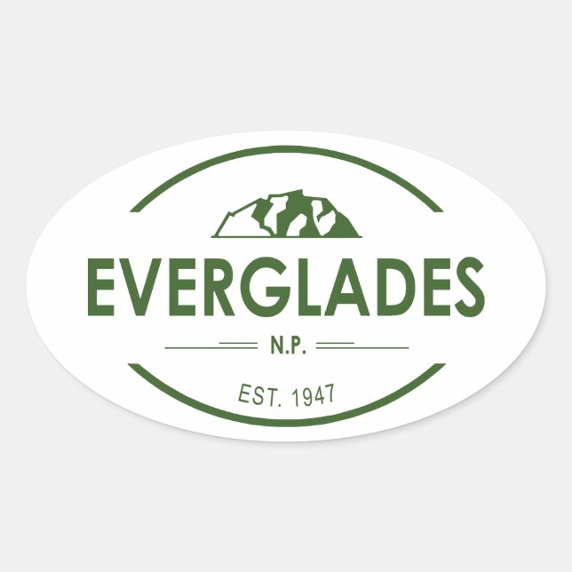 Sticker Ovale Parc national des Everglades (Devant)
