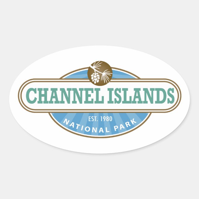 Sticker Ovale Parc national des îles Channel (Devant)