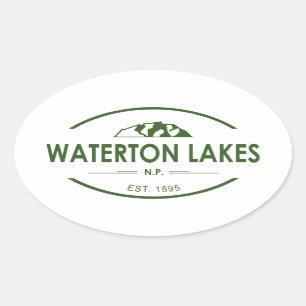 Sticker Ovale Parc national des Lacs-Waterton