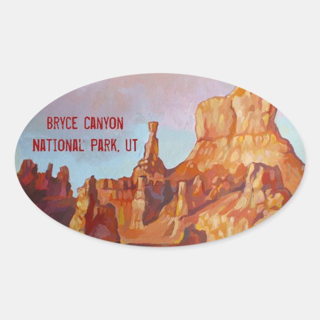 Sticker Ovale Parc national du Bryce Canyon (Devant)