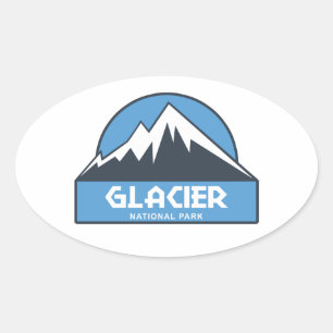 Sticker Ovale Parc national du Glacier