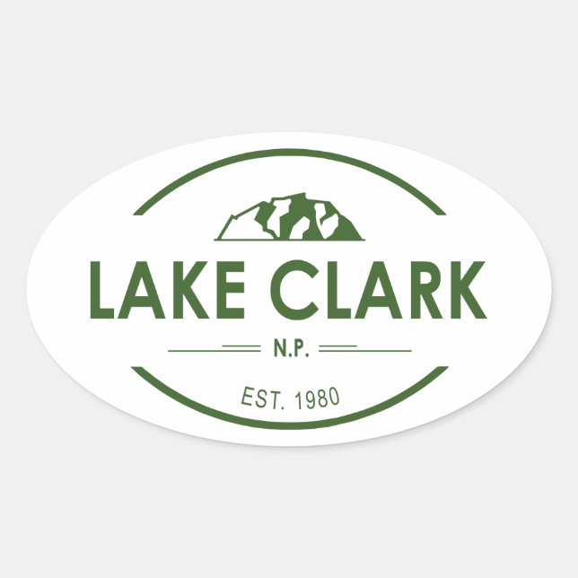 Sticker Ovale Parc national du lac Clark (Devant)
