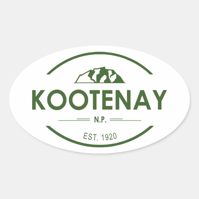 Sticker Ovale Parc national Kootenay (Devant)