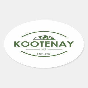 Sticker Ovale Parc national Kootenay