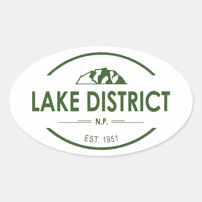 Sticker Ovale Parc national Lake District (Devant)