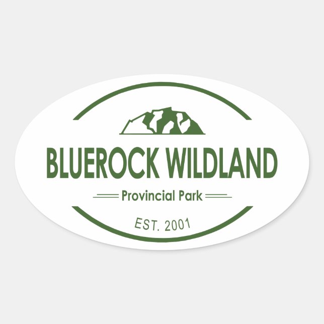 Sticker Ovale Parc provincial Bluerock Wildland (Devant)