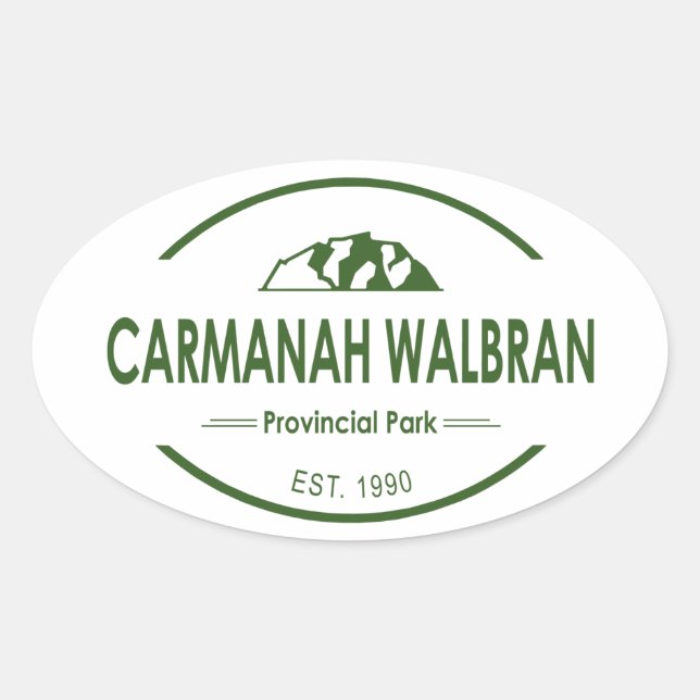 Sticker Ovale Parc provincial Carmanah Walbran (Devant)