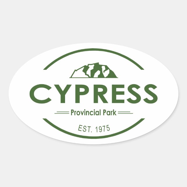 Sticker Ovale Parc provincial Cypress (Devant)