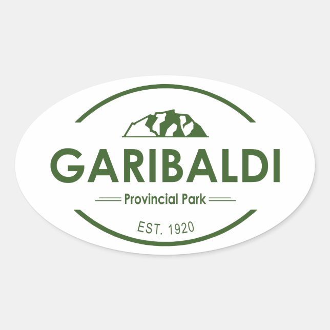 Sticker Ovale Parc provincial de Garibaldi (Devant)