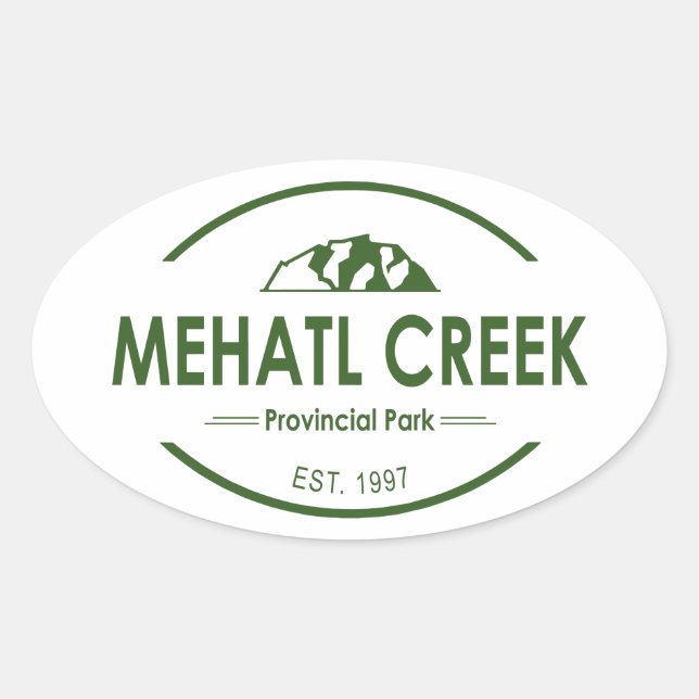 Sticker Ovale Parc provincial de Mehatl Creek (Devant)
