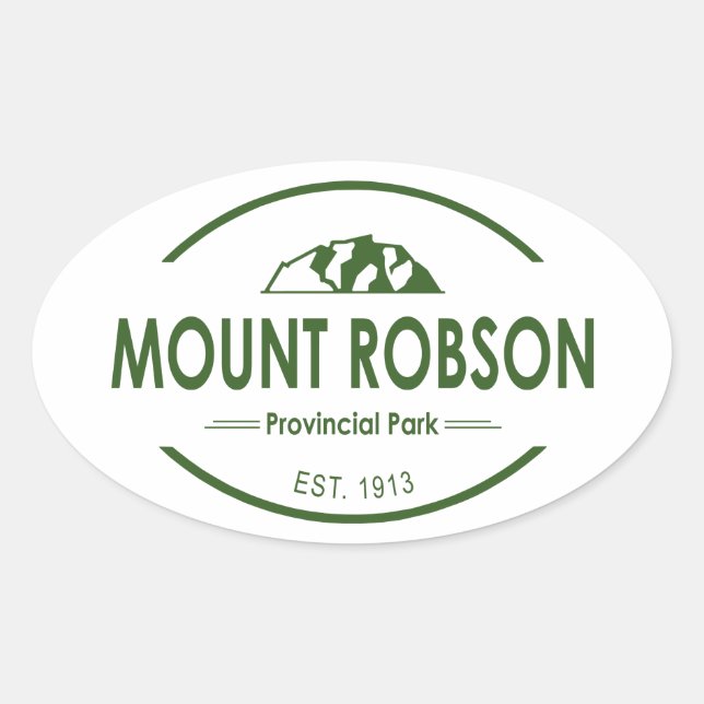 Sticker Ovale Parc provincial Mount Robson (Devant)