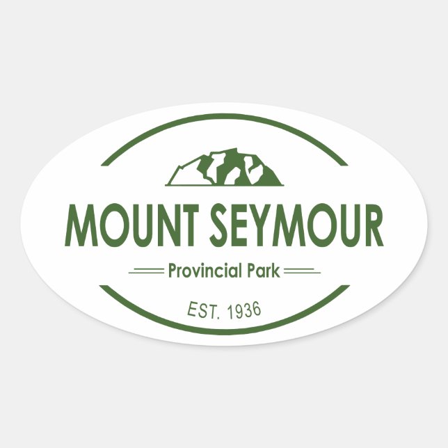 Sticker Ovale Parc provincial Mount Seymour (Devant)