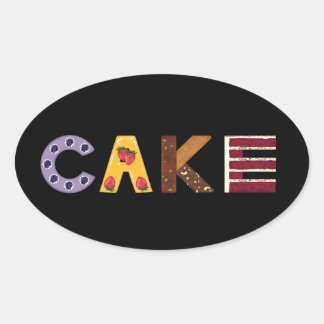 Sticker Ovale Parfum de gâteau à base de viennoiseries, stratifi