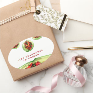Sticker Ovale Parfum de vie : Potpourri message inspirant