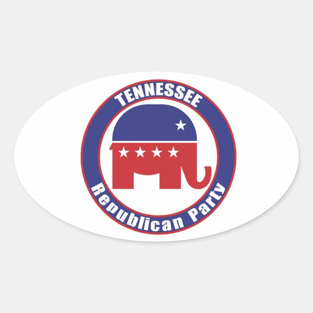 Sticker Ovale Parti républicain du Tennessee (Devant)