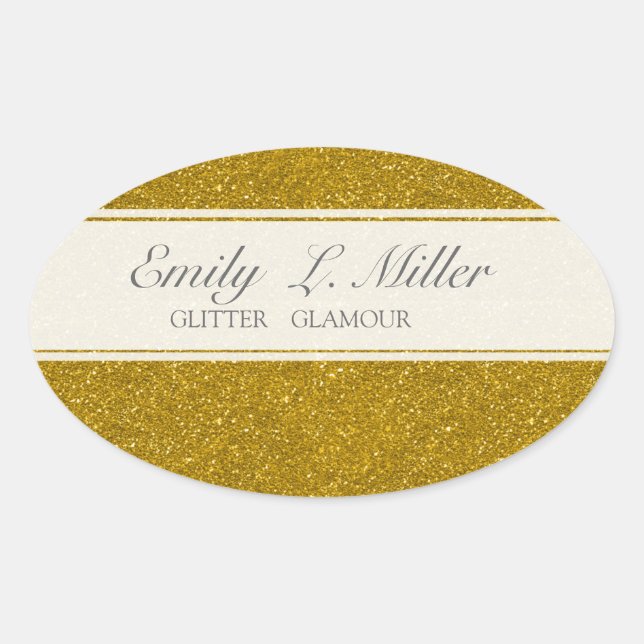 Sticker Ovale Parties scintillant Glamor (Devant)