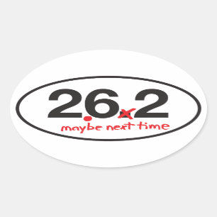 Sticker Ovale Pas tout à fait un marathon