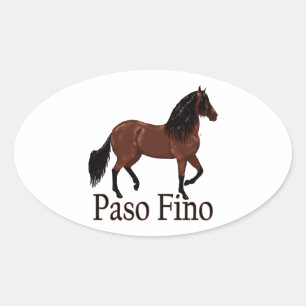 Sticker Ovale Paso Fino Bay "Paso Fino"