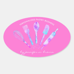 Sticker Ovale Pâtissier