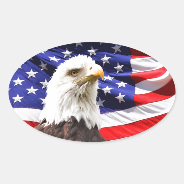 Sticker Ovale Patriotique (Devant)