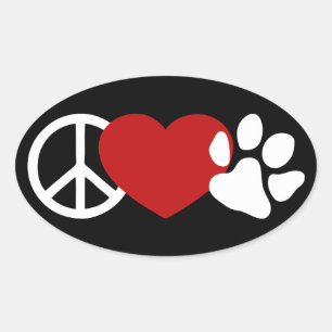 Sticker Ovale Paw Aimé-La Paix