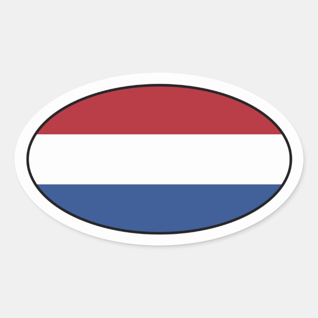 Sticker ovale Pays-Bas Flag (Devant)